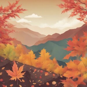 紅葉の山々